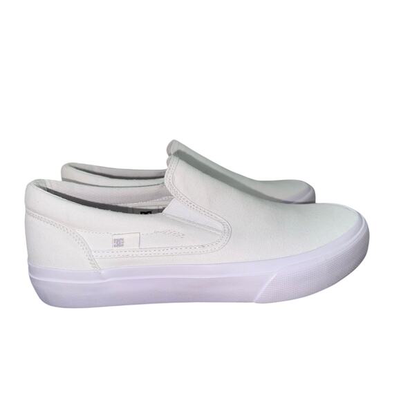DC Shoes Men\'s Manual Slip On Skate Sneakers Vegan-Friendly Canvas White new 8.5 main image 8